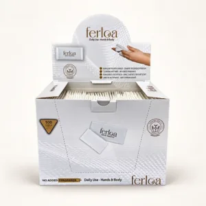 Ferloa Naturel gevouwen doekjes, doos van 100